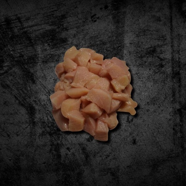 Kipfilet blokjes gesneden